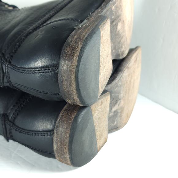 Frye women’s Phillip US 7,5 B Black leather Lace-Up Ankle Combat Boots booties - Picture 16 of 16